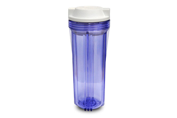 Прочный ясный пластиковый корпус фильтра, водяной фильтр РО расквартировывая высота 10 дюймов