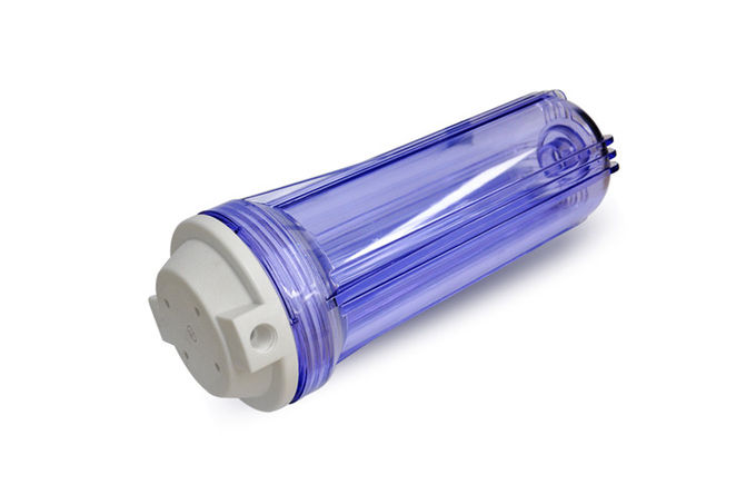 Прочный ясный пластиковый корпус фильтра, водяной фильтр РО расквартировывая высота 10 дюймов