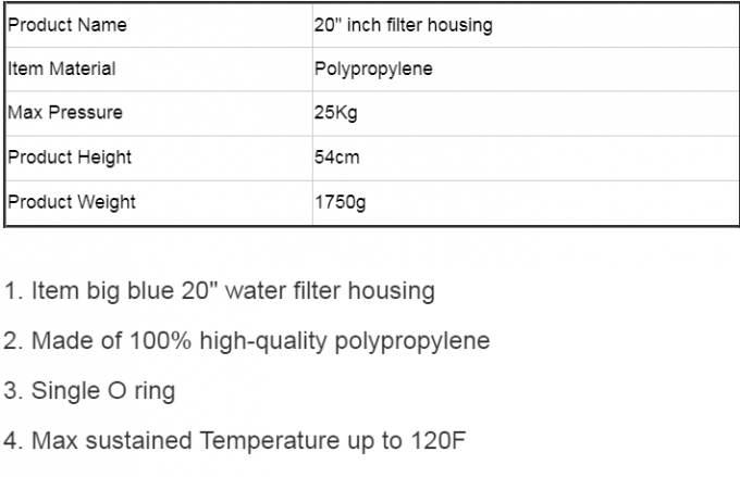 продолжительность жизни давления систем 100пси-250пси Нормайл очистки воды высоты 570мм длинная